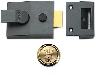 Yale Locks 89DMGPB Deadlock Nightlatch DMG Brass Cylinder 60mm Backset (Boxed)