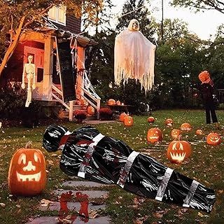 FullGen Halloween Decorations Dead Victim Props, Scary Fake Corpse Dead Body in Bag Halloween Prop, Creepy Haunted House Decor for Yard Haunted House Indoor Outdoor Halloween Party