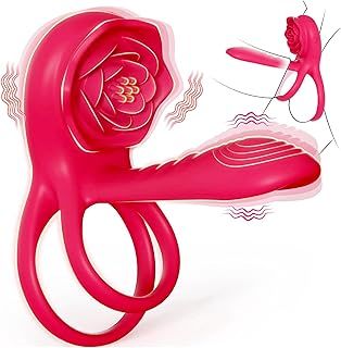 Vibrating Cock Ring Sex Toys for Men, 3 in1 Penis Ring Sex Toy for Couples with 9 Modes Adult Toys, Dual Erection and Testicles Prostate Cockring Male Sex Toys, Adult Toy Sex Toys4couples Men & Women