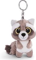 Nici 45550 Glubschis Schlüsselanhänger Waschbär Clooney 9cm Keyring Racoon, Animal Print, Colour: Pink/White, 9 cm