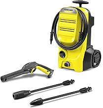 Kärcher K 4 Classic Pressure Washer, Pressure: max. 130 bar, Flow Rate: 420 l/h, Area Coverage: 30 m²/h, Water Filter, Weight: 4.6 kg, high-Pressure Hose and Gun, Dirt Blaster, Spray Lance