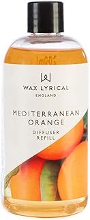 Wax Lyrical Mediterranean Orange Reed Diffuser Refill - 200ml | Refreshing Orange Citrus Scent | Made in England