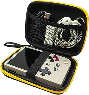 Hard Carrying Case for RG35XX Handheld Game Console, EVA Case Compatible with RG353V/R36S Handheld Game Console and Accessories Multi-Function Travel Storage Bag (Black)