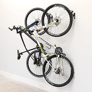 StoreYourBoard Swivel Bike Wall Rack, Garage Hanger Hook, 2 Pack, Black (06499)