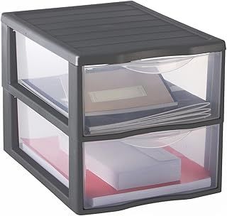 Sundis Storage Tower 2 Drawers, Grey, A4