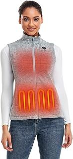 ORORO Women's Heated Fleece Gilet with Power Bank - Electric Heated Vest for Women Base Layer (Charger Not Included)