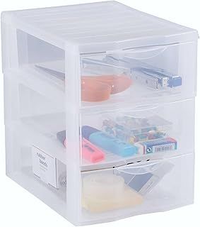 Sundis Orgamix Mini Storage Tower Plastic Clear/Silver, transparent, L25.5 x l.18,5 x H25,5cm