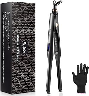 Pencil Straighteners,Mini Straightener and Curl 2 in 1, 100-220 ° C, Dual Voltage,Straighteners for All Short Hair Types, Bangs, Male Beard