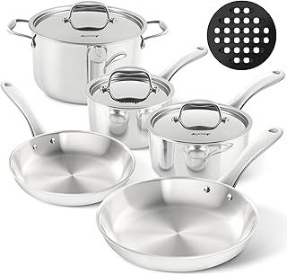 Whole-Clad Tri-Ply Stainless Steel Induction Ready Premium Cookware Set (10pc)