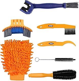 Bike Cleaning Tool Set 7 Pieces Bicycle Clean Brush Kit for Bike Chain/Tire/Sprocket Cycling Corner Stain Dirt Clean - Fit for Mountain Bike Road Bike City Bike Folding Bike etc