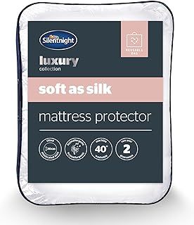 Silentnight Soft as Silk Mattress Protector Single Bed - Luxury 30cm Deep Fitted Mattress Pad Cover Topper with Silky Fibres for Luxurious Comfort - Hypoallergenic and Machine Washable - Single