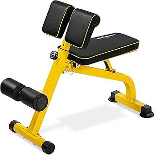 BODYRHYTHM Compact Adjustable Weight Bench for Full Body Strength Training, Ab/Back Hyper Roman Chair, Adjustable Ab Sit up Bench, Incline Decline Bench, Flat Bench, Hyperextension Bench, Back