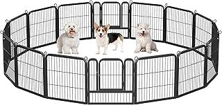 Yaheetech Lightweight Dog Playpen, 16 Panel 63cm Dog Fence Pet Exercise Pen Portable Puppy Play Pen Suitable for RV/Camping
