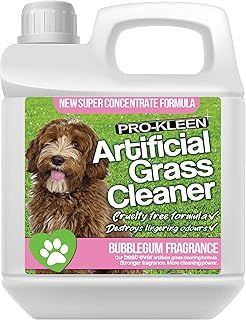 Pro-Kleen Artificial Grass Cleaner for Dogs and Pet Friendly Cruelty Free Disinfectant with Deodoriser 4 in 1-10:1 Super Concentrate Makes 10 Litres (Bubblegum Fragrance, 1 Litre)