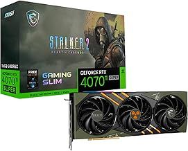 MSI GeForce RTX 4070 Ti SUPER 16G GAMING SLIM STALKER 2 EDITION Graphics Card - RTX 4070 Ti SUPER GPU, 16GB GDDR6X (21Gbps/256-bit), PCIe 4.0 - TRI FROZR 3, RGB - HDMI 2.1, DisplayPort 1.4a