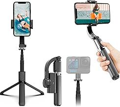 SRIKEKL Gimbal Stabilizer for Smartphone,Selfie Stick Tripod with Remote Control,Auto Balance 360° Rotation, 1-Axis Phone Gimbal for Group Selfies Live Streaming Tiktok Video Recording