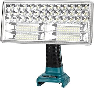 YEX-BUR 40W 4200LM Cordless LED Work Light for Makita 18V Li-ion Battery, Portable Flashlight Spotlight Torch Super Bright Jobsite Light with USB Port Charging for Car Repairing, Camping, Emergency