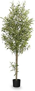 Maia Shop Artificial Olive Tree, 150 cm for Home and Office Decoration. Hyper-realistic Decorative Artificial Plant with Natural Trunk