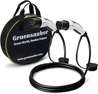 Type 2 Charging Cable - 11 kW 7 m 16 A 3 Phase, Charging Cable Electric Car Type 2 for Electric Car EV/PHEV, Type 2 to Type 2 Mode 3 Charging Cable with Bag, Suitable for Model-Black Cable