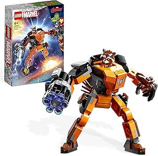 LEGO Marvel Rocket Mech Armour Set, Guardians of the Galaxy Racoon Buildable Action Figure Toy, Avengers Collectable Gift Idea for Kids 6 Plus Years Old 76243
