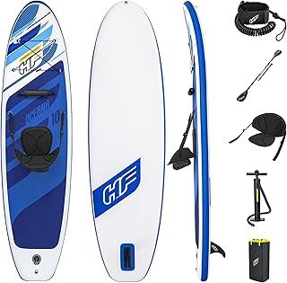 Hydro-Force SUP, Inflatable Stand Up Paddle Board, Complete Set with Kayak Conversion Kit, Multiple Styles