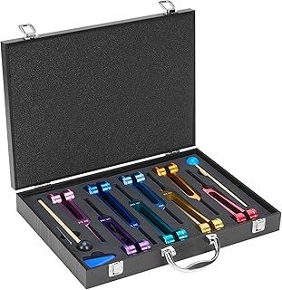 lesolar Chakra Tuning Forks Set, 7 Chakra and 1 Soul Purpose Weighted Solfeggio Tuning Forks for Healing Therapy, Yoga, Meditation with Exquisite Wooden Gift Box