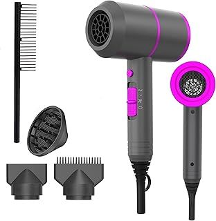 Hair Dryer - UK Edition High-Performance Ionic Hair Dryer with 2-Speed & 3-Heat Settings - Includes Cool Shot Button, 1 Diffuser, 2 Concentrators & 1 Detangling Comb, Salon-Quality for Men & Women