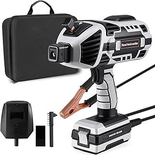 Upgraded Welding Machine, 220V Handheld Welder with IGBT Inverter 6 Variable Current Adjustment,20-120Amp Adjustable Output Current,Suitable for 3/32″- 1/8″ (2.5-3.2mm) Welding rods (Grey)