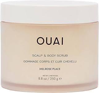 OUAI Scalp & Body Scrub - Melrose Place - Exfoliating Body Polish with Sugar & Coconut Oil Blend for Smooth, Moisturized Skin - Gentle Scalp Exfoliator for Removing Product Build Up (250g)