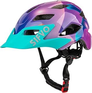 Kids Helmet, SIFVO Kids Bike Helmet Boys and Girls Bike Helmets with Cool Visor Helmet for Kid 5-14, Kid Bike Helmets Youth Bike Helmet Adjustable & Lightweight 55-57cm