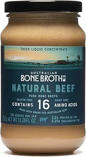 Australian Beef Bone Broth Concentrate- Natural Beef Instant Bone Broth Beverage - Gluten & Dairy Free - Great for Soups, Stock, Broth Beverage drink.