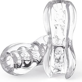Male Masturbator Sex Toys for Men, Open Ended Pocket Pussy Adult Toys Sex Toys4mens UK, Portable Male Stroker Toy for Blowjob, Fake Pussy Male Sex Toy Penis Masterbator Masterbater Transparent