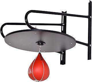 HOMCOM Wall-mounted Punching Ball Height Adjustable Hanging Speedball Platform Set Frame Stand Boxing Sports
