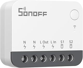SONOFF ZigBee Mini Smart Switch, Light Switch, 2 Way Control, Compatible with Alexa, Google Home and SONOFF Hub, ZigBee 3.0 Gateway Hub Required, Neutral Wire Required, ZBMINIR2