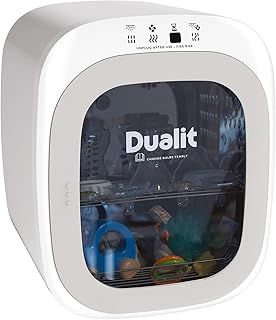 Dualit UV Steriliser | White and Grey | BPA Free | Multi-Functional | Six Bottle Capacity | Kills 99.9% of Harmful Bacteria | 619743110701