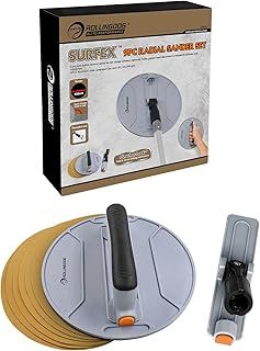 ROLLINGDOG Pole Sander-Drywall Round Sander Radial Sanding Block with 6PC Oxide Mesh Sandpaper for Wood,Metal Cleaning and Polishing(9 Inches)