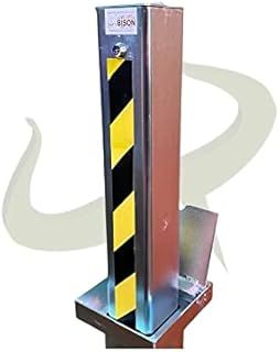 Ultimate Ramco Security Post/Parking Bollard Auto Locking Heavy Duty with Boxed Lid,Silver