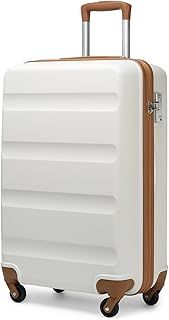 Kono Hard Shell Suitcase Travel Trolley Case Lightweight Hand Luggage with 4 Spinner Wheels and Dial Combination Lock