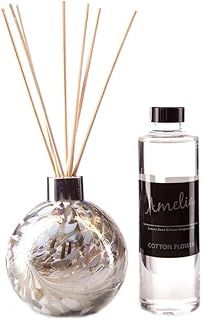 Reed Diffuser Gift Set - Silver & White with Cotton Flower Fragrance