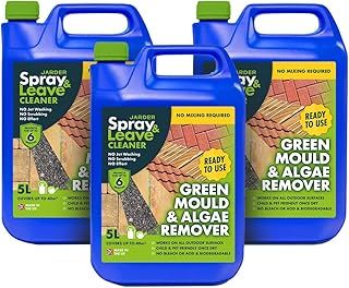 3 x 5 Litres Jarder Spray & Leave Ready to Use Patio Cleaner - Removes Green Mould and Algae. No Mixing Required - Covers 120 Square Metres.