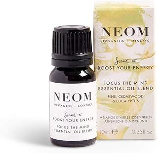 NEOM - Focus The Mind Essential Oil Blend, 10ml | Pine, Cedarwood & Eucalyptus | Scent to Boost Your Energy Range