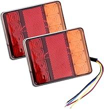 2 Pcs LED Rear Trailer Lights, LED Trailer Lights 12V Universal for Cars RV Trucks - 12 x 9.5 x 2.3cm/ 4.72 x 3.74 x 0.9 inch