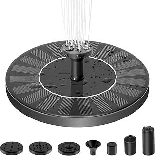 Solar Fountain Pump Circle Garden Solar Powered Water Pump Free Standing 1.4W Bird Bath Fountain Pump for Garden and Patio Solar Panel Kit Water Pump