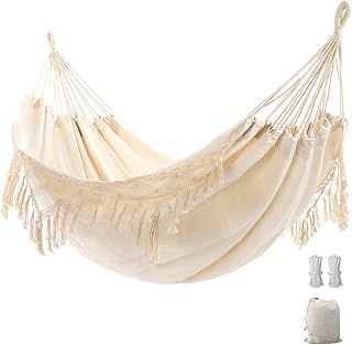 Boho Macrame Hammock With Elegant Tassels, Garden Hammock For Patio, Yard, Beach Wedding Decor, Outdoor And Indoor