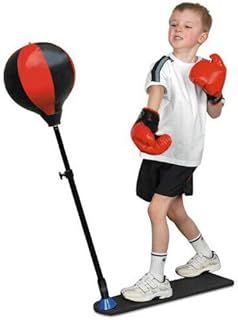 JUNIOR BOXING SET KIDS PUNCH BAG BALL & MITTS GLOVES KIT CHILDREN FREE STANDING