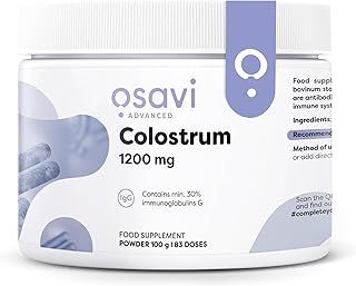 Osavi Colostrum 1200 mg – 100 g Powder | Bovine Colostrum Rich in Immunoglobulins G for Immune System Support | Boosts Natural Defenses & Enhances Immunity