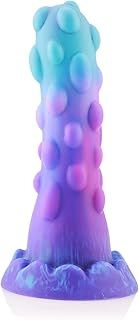 Monster Dildo Fantasy Dildo, Small Dildo Slim Beginner Knot Dildo, Thin Silicone Dildos with Suction Cup