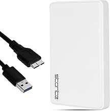 Storite External Hard Drive 500GB HDD USB3.0 Ultrafast Slim Data storage and Backup drive, Storage Expansion - Portable Hard Drive Compatible for Laptop, PC, Mac, Android, Gaming Console (White)