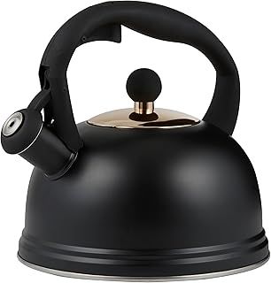 Typhoon Otto Black Stovetop Whistling Kettle 1.8 Litre