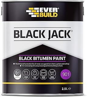 Everbuild Black Jack 901 Bitumen Paint – Solvent Based – Black – 2.5 Litre